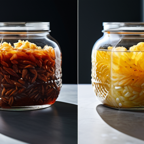 Home 6 Here are two image prompts for Stable Diffusion XL, designed to generate professional, high-quality images of fermented foods while adhering to all safety and quality guidelines:
