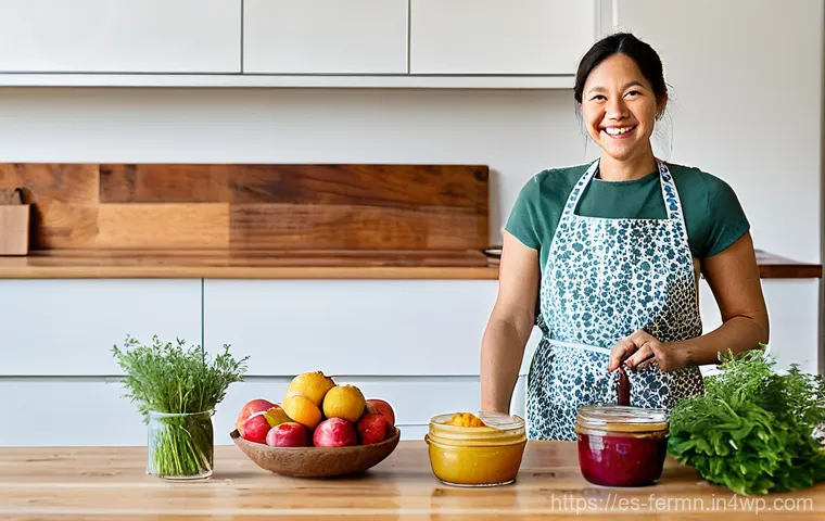 발효 식품의 건강 이점과 선택 가이드 - **Vibrant Fermented Feast in a Sunny Kitchen:**
A bright, inviting, and clean kitchen bathed in ...